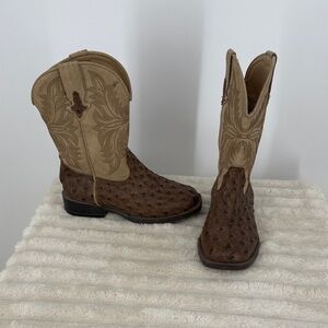Roper Kids Boots in Brown and Tan size 13